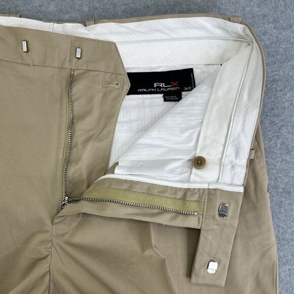 Men's RLX Ralph Lauren Golf Pants Khaki Tan 34 x 32 Performance Straight Leg - Picture 3 of 12